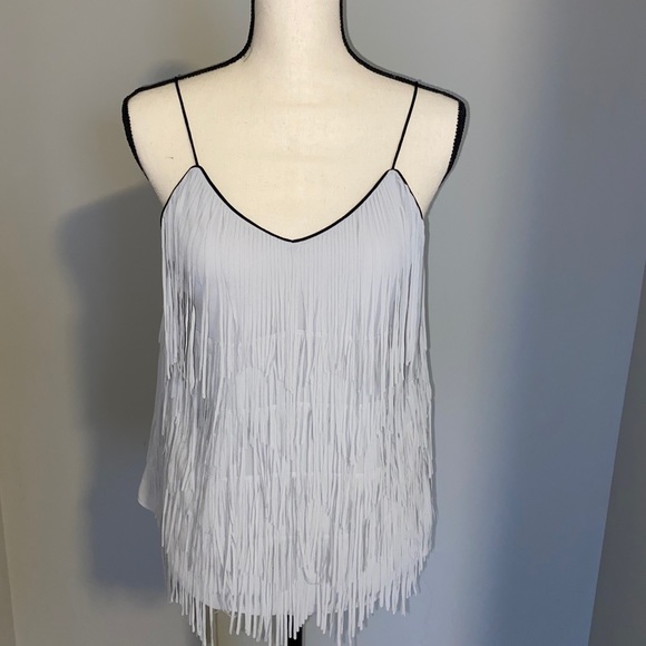 Naked Zebra Fringe Sleeveless Top - Picture 1 of 2